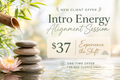 This Intro Session is designed specifically for new clients to experience the benefits of energy work firsthand—at a low, accessible rate.

Whether you’re dealing with physical discomfort, stress, tension, or simply feeling out of balance, this session offers a chance to reset, release, and realign.

Many clients report noticeable shifts in how they feel within minutes—creating a sense of relief, calm, and renewed balance.