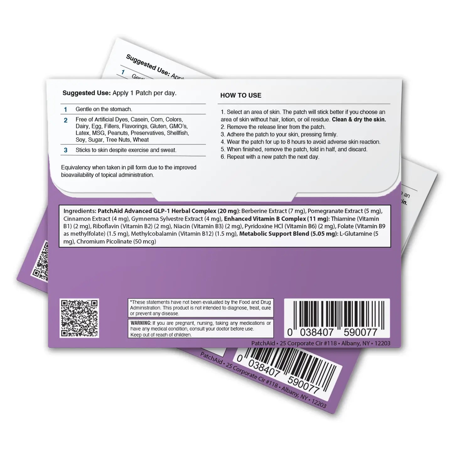 GLP-1 Transdermal Appetite Suppressant Patch – Metabolic Support, Craving Control & Weight Management