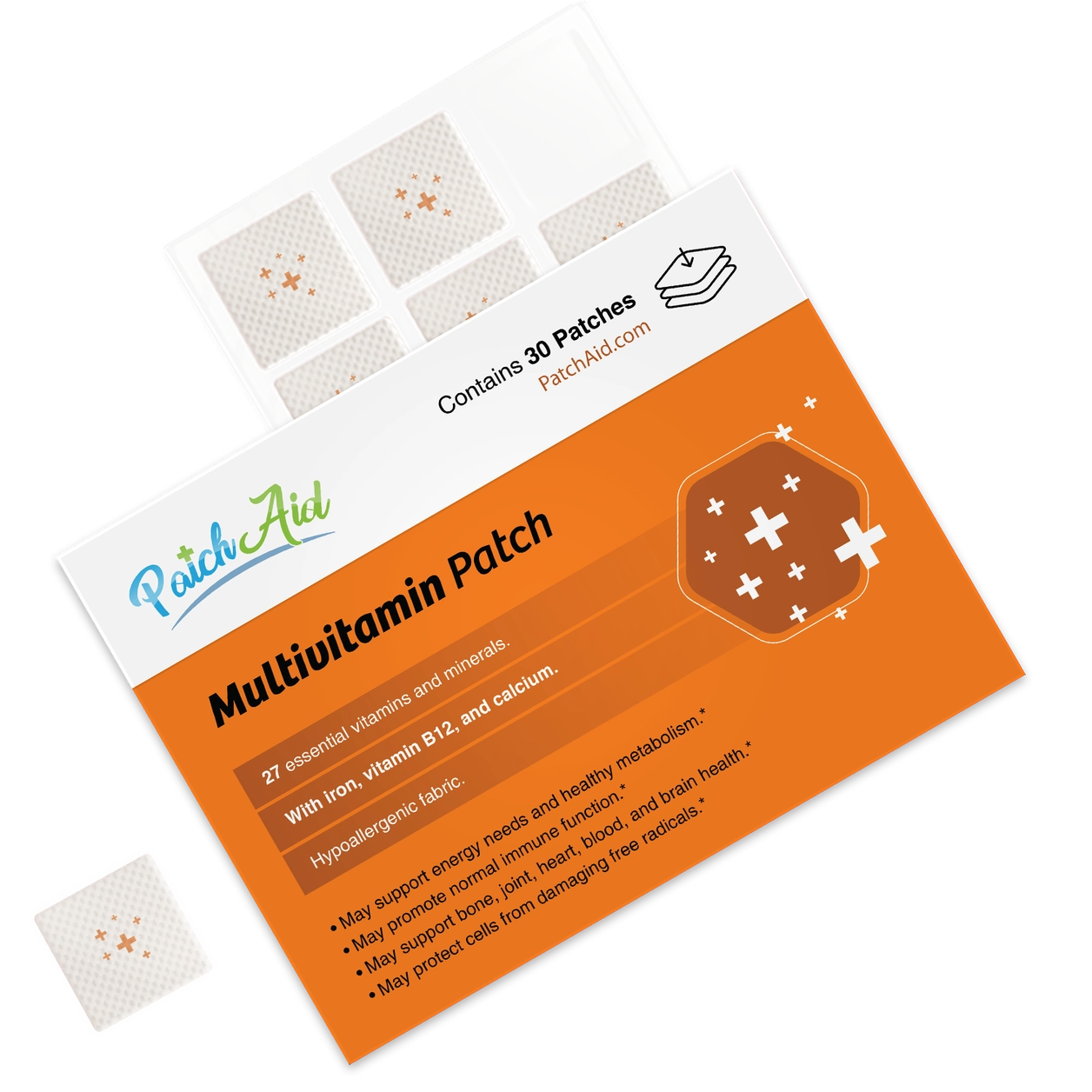 Multivitamin Plus Topical Patch – 27 Essential Vitamins & Minerals | Daily Wellness Support